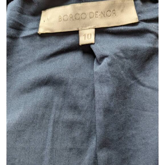 Borgo De Nor Poplin Meret Dress Color Block Long Sleeves Maxi 10 - Picture 5 of 8